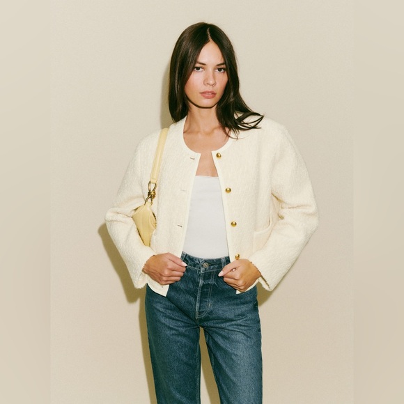 NWOT Reformation Dale Cropped Jacket - Picture 8 of 9